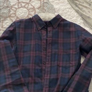 Uniqlo purple black flannel shirt
